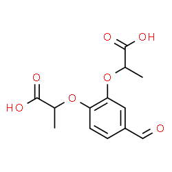ChemSpider 2D Image | 2,2'-[(4-Formyl-1,2-phenylene)bis(oxy)]dipropanoic acid | C13H14O7