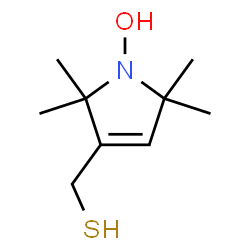ChemSpider 2D Image | 2,2,5,5-Tetramethyl-3-(sulfanylmethyl)-2,5-dihydro-1H-pyrrol-1-ol | C9H17NOS