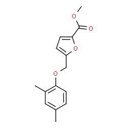 ChemSpider 2D Image | Methyl 5-[(2,4-dimethylphenoxy)methyl]-2-furoate | C15H16O4