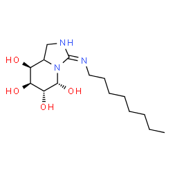ChemSpider 2D Image | (3Z,5R,6R,7S,8S)-3-(Octylimino)octahydroimidazo[1,5-a]pyridine-5,6,7,8-tetrol | C15H29N3O4