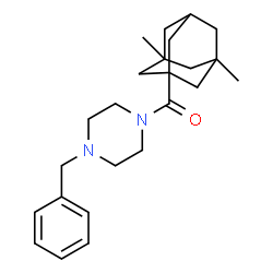ChemSpider 2D Image | (4-Benzyl-1-piperazinyl)(3,5-dimethyladamantan-1-yl)methanone | C24H34N2O
