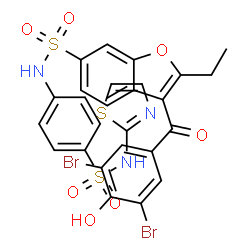 ChemSpider 2D Image | PTP1B Inhibitor | C26H19Br2N3O7S3