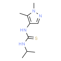 ChemSpider 2D Image | 1-(1,5-Dimethyl-1H-pyrazol-4-yl)-3-isopropylthiourea | C9H16N4S