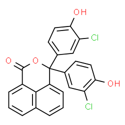 ChemSpider 2D Image | 3'-3"-DICHLOROPHENOL-1,8-3H-BENZO[DE]ISOCHROMEN-1-ONE | C24H14Cl2O4