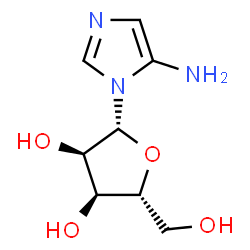 ChemSpider 2D Image | 1-(beta-D-Ribofuranosyl)-1H-imidazol-5-amine | C8H13N3O4