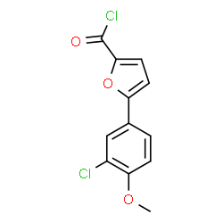 ChemSpider 2D Image | 5-(3-Chloro-4-methoxyphenyl)-2-furoyl chloride | C12H8Cl2O3