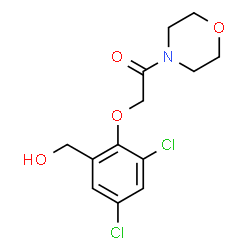 ChemSpider 2D Image | 2-[2,4-Dichloro-6-(hydroxymethyl)phenoxy]-1-(4-morpholinyl)ethanone | C13H15Cl2NO4