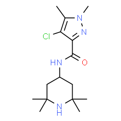 ChemSpider 2D Image | 4-Chloro-1,5-dimethyl-N-(2,2,6,6-tetramethyl-4-piperidinyl)-1H-pyrazole-3-carboxamide | C15H25ClN4O