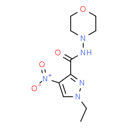 ChemSpider 2D Image | 1-Ethyl-N-(4-morpholinyl)-4-nitro-1H-pyrazole-3-carboxamide | C10H15N5O4