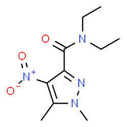 ChemSpider 2D Image | N,N-Diethyl-1,5-dimethyl-4-nitro-1H-pyrazole-3-carboxamide | C10H16N4O3