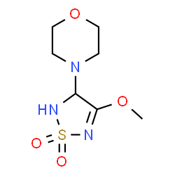 ChemSpider 2D Image | 4-(4-Methoxy-1,1-dioxido-2,3-dihydro-1,2,5-thiadiazol-3-yl)morpholine | C7H13N3O4S