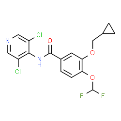 ChemSpider 2D Image | Roflumilast | C17H14Cl2F2N2O3