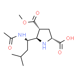 ChemSpider 2D Image | 5-[1-(ACETYLAMINO)-3-METHYLBUTYL]-4-(METHOXYCARBONYL)PROLINE | C14H24N2O5