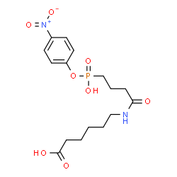 ChemSpider 2D Image | 6-{4-[hydroxy-(4-nitrophenoxy)phosphoryl]butyrylamino}hexanoic acid | C16H23N2O8P
