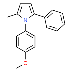 ChemSpider 2D Image | 1-(4-Methoxyphenyl)-2-methyl-5-phenyl-1H-pyrrole | C18H17NO