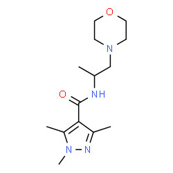 ChemSpider 2D Image | 1,3,5-Trimethyl-N-[1-(4-morpholinyl)-2-propanyl]-1H-pyrazole-4-carboxamide | C14H24N4O2