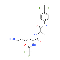 ChemSpider 2D Image | L-Alaninamide, N2-(trifluoroacetyl)-L-lysyl-N-(4-(trifluoromethyl)phenyl)- | C18H22F6N4O3