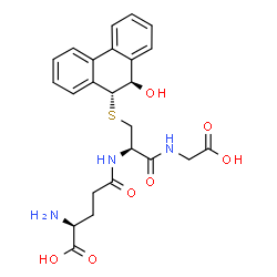 ChemSpider 2D Image | L-gamma-Glutamyl-S-[(9R,10R)-10-hydroxy-9,10-dihydro-9-phenanthrenyl]-L-cysteinylglycine | C24H27N3O7S