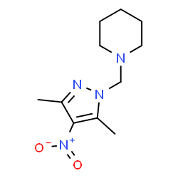 ChemSpider 2D Image | 1-[(3,5-Dimethyl-4-nitro-1H-pyrazol-1-yl)methyl]piperidine | C11H18N4O2