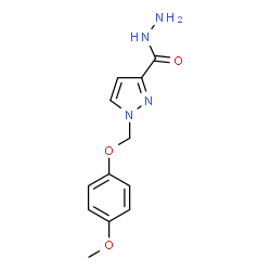 ChemSpider 2D Image | 1-(4-METHOXYPHENOXYMETHYL)PYRAZOLE-3-CARBOHYDRAZIDE | C12H14N4O3