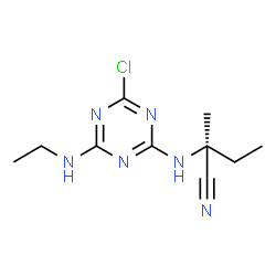 ChemSpider 2D Image | 2-CHLORO-4-ETHYLAMINO-6-(S(-)-2'-CYANO-4-BUTYLAMINO)-1,3,5-TRIAZINE | C10H15ClN6