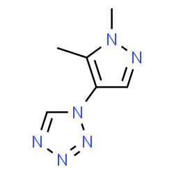 ChemSpider 2D Image | 1-(1,5-Dimethyl-1H-pyrazol-4-yl)-1H-tetrazole | C6H8N6