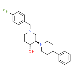 ChemSpider 2D Image | (3'R,4'R)-1'-[4-(~18~F)Fluorobenzyl]-4-phenyl-1,3'-bipiperidin-4'-ol | C23H2918FN2O