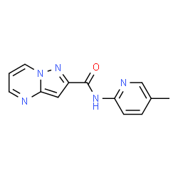 ChemSpider 2D Image | N-(5-Methyl-2-pyridinyl)pyrazolo[1,5-a]pyrimidine-2-carboxamide | C13H11N5O