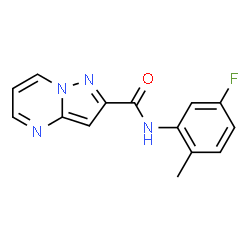 ChemSpider 2D Image | N-(5-Fluoro-2-methylphenyl)pyrazolo[1,5-a]pyrimidine-2-carboxamide | C14H11FN4O