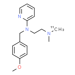 ChemSpider 2D Image | N-(4-Methoxybenzyl)-N'-methyl-N'-(~11~C)methyl-N-(2-pyridinyl)-1,2-ethanediamine | C1611CH23N3O