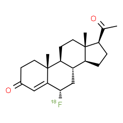 ChemSpider 2D Image | (6alpha)-6-(~18~F)Fluoropregn-4-ene-3,20-dione | C21H2918FO2