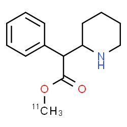 ChemSpider 2D Image | (~11~C)Methyl phenyl(2-piperidinyl)acetate | C1311CH19NO2