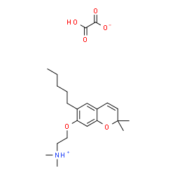 ChemSpider 2D Image | 2-[(2,2-Dimethyl-6-pentyl-2H-chromen-7-yl)oxy]-N,N-dimethylethanaminium hydrogen oxalate | C22H33NO6
