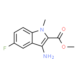 ChemSpider 2D Image | Methyl 3-amino-5-fluoro-1-methyl-1H-indole-2-carboxylate | C11H11FN2O2