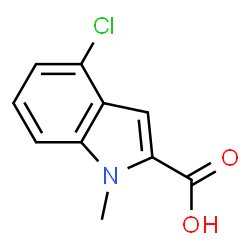 ChemSpider 2D Image | 4-chloro-1-methylindole-2-carboxylic acid | C10H8ClNO2