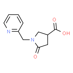ChemSpider 2D Image | 5-Oxo-1-(2-pyridinylmethyl)-3-pyrrolidinecarboxylic acid | C11H12N2O3