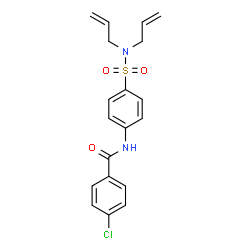 ChemSpider 2D Image | 4-Chloro-N-[4-(diallylsulfamoyl)phenyl]benzamide | C19H19ClN2O3S