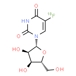 ChemSpider 2D Image | 5-(~18~F)Fluorouridine | C9H1118FN2O6