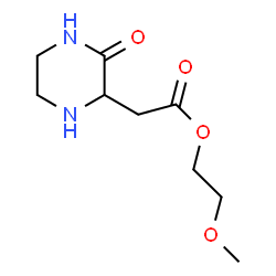 ChemSpider 2D Image | 2-Methoxyethyl (3-oxo-2-piperazinyl)acetate | C9H16N2O4