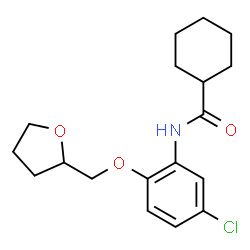 ChemSpider 2D Image | N-[5-Chloro-2-(tetrahydro-2-furanylmethoxy)phenyl]cyclohexanecarboxamide | C18H24ClNO3