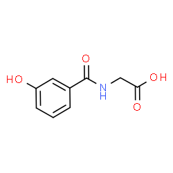 ChemSpider 2D Image | 3-Hydroxyhippuric acid | C9H9NO4