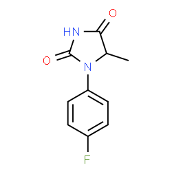 ChemSpider 2D Image | 1-(4-Fluorophenyl)-5-methyl-2,4-imidazolidinedione | C10H9FN2O2