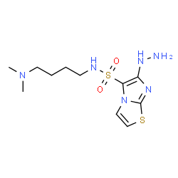 ChemSpider 2D Image | N-[4-(Dimethylamino)butyl]-6-hydrazinoimidazo[2,1-b][1,3]thiazole-5-sulfonamide | C11H20N6O2S2