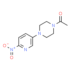 ChemSpider 2D Image | 1-[4-(6-Nitro-3-pyridinyl)-1-piperazinyl]ethanone | C11H14N4O3