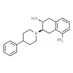 ChemSpider 2D Image | (2R,3R)-5-(~125~I)Iodo-3-(4-phenyl-1-piperidinyl)-1,2,3,4-tetrahydro-2-naphthalenol | C21H24125INO