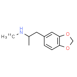 ChemSpider 2D Image | 1-(1,3-Benzodioxol-5-yl)-N-(~11~C)methyl-2-propanamine | C1011CH15NO2