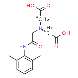 ChemSpider 2D Image | 2,2'-({2-[(2,6-Dimethylphenyl)amino]-2-oxoethyl}imino)di(2-~14~C)acetic acid | C1214C2H18N2O5