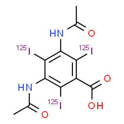ChemSpider 2D Image | DIATRIZOIC ACID I-125 | C11H9125I3N2O4