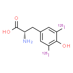 ChemSpider 2D Image | 3,5-Bis[(~125~I)iodo]-L-tyrosine | C9H9125I2NO3