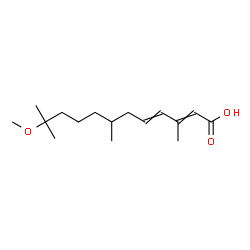 ChemSpider 2D Image | 11-Methoxy-3,7,11-trimethyl-2,4-dodecadienoic acid | C16H28O3